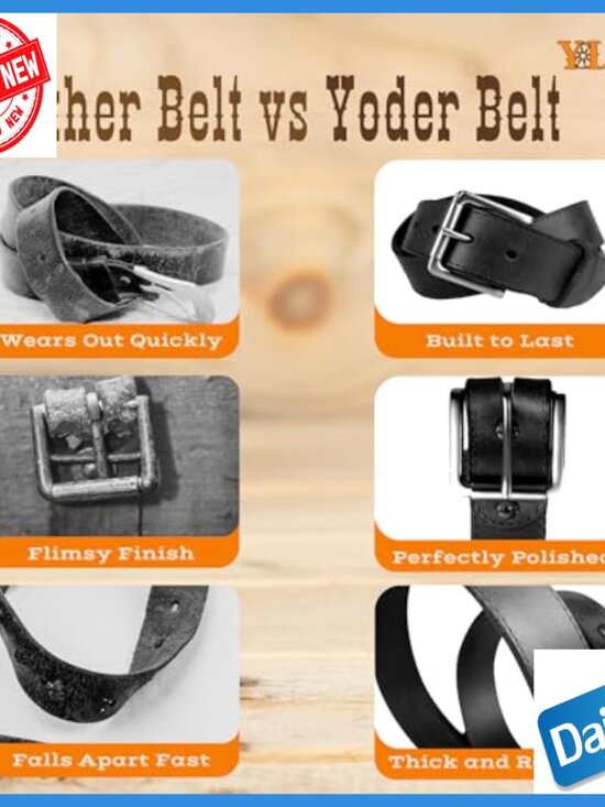 Genuine Bison Leather Dress Belt 1.25\